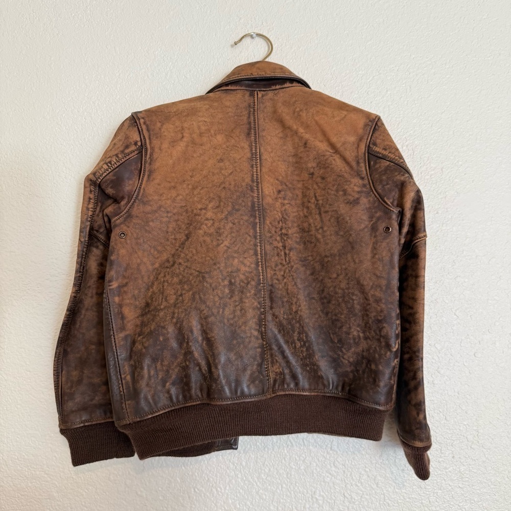 NWT Polo Ralph Lauren Cow Leather Flight Jacket Boys - Picture 9 of 11